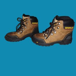 CAT Forge Steel Toe Men's Size 7.5 Work Boots Electrical Hazard Slip Resistant